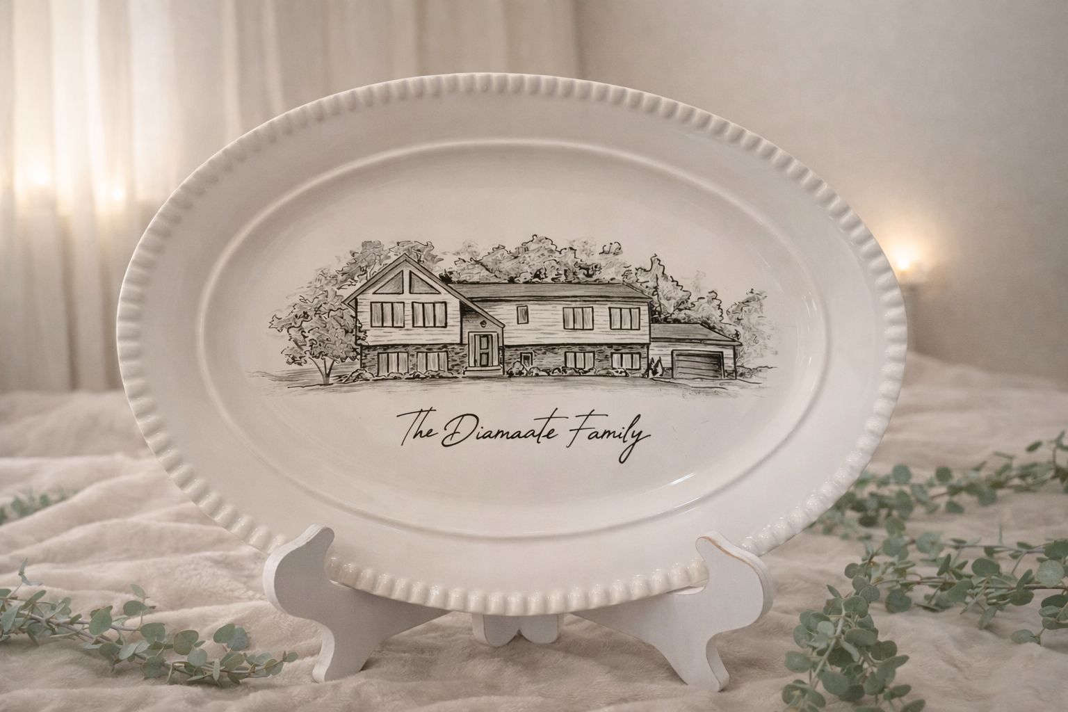 The Diamante Family - Modern home on oval platter